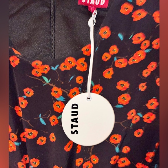 STAUD NWT Calypso Poppy Cut-Out Dress - Picture 6 of 7